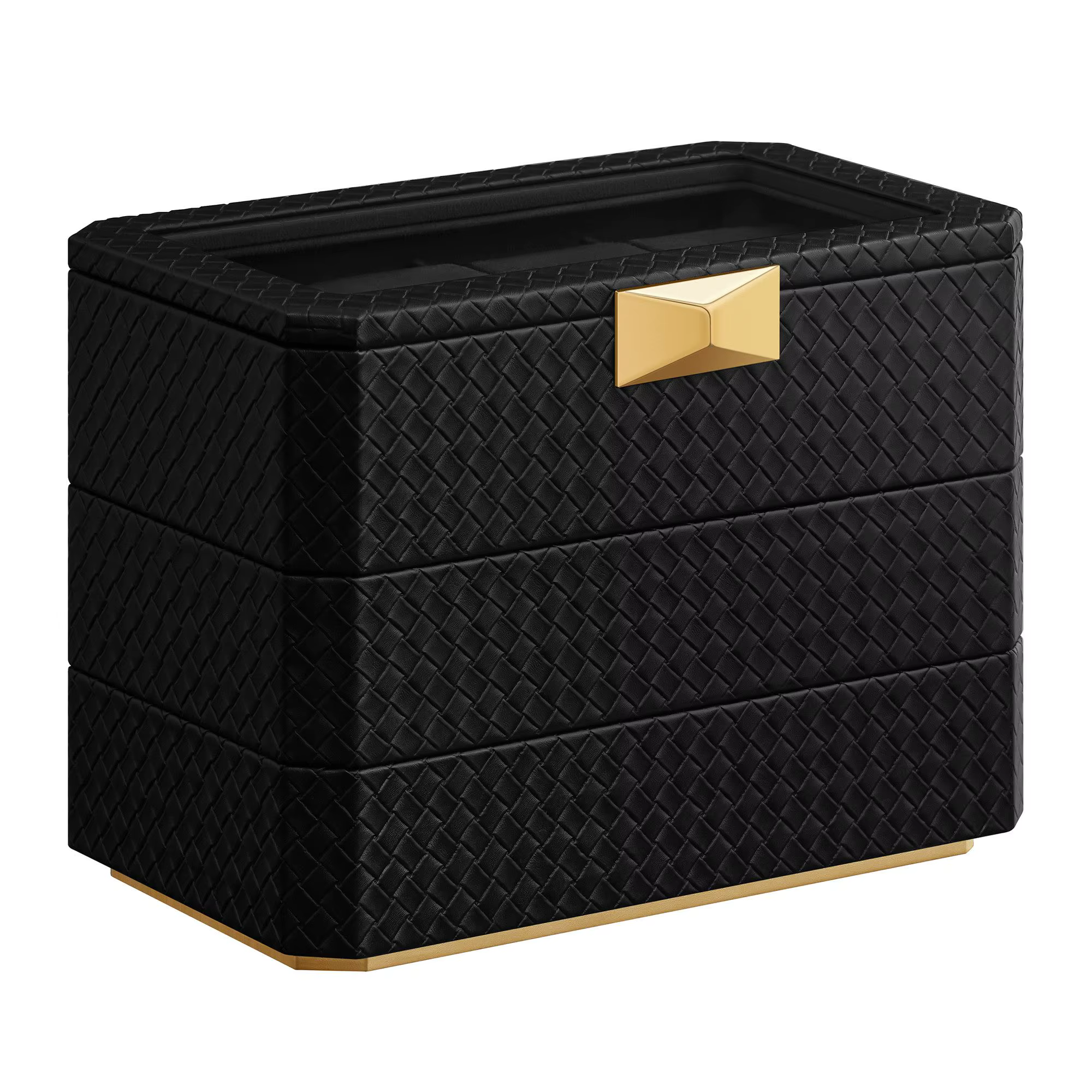 SONGMICS HOME watches box, RONNE collection-3 levels, 8 Hand fan, stackable PU in braided look