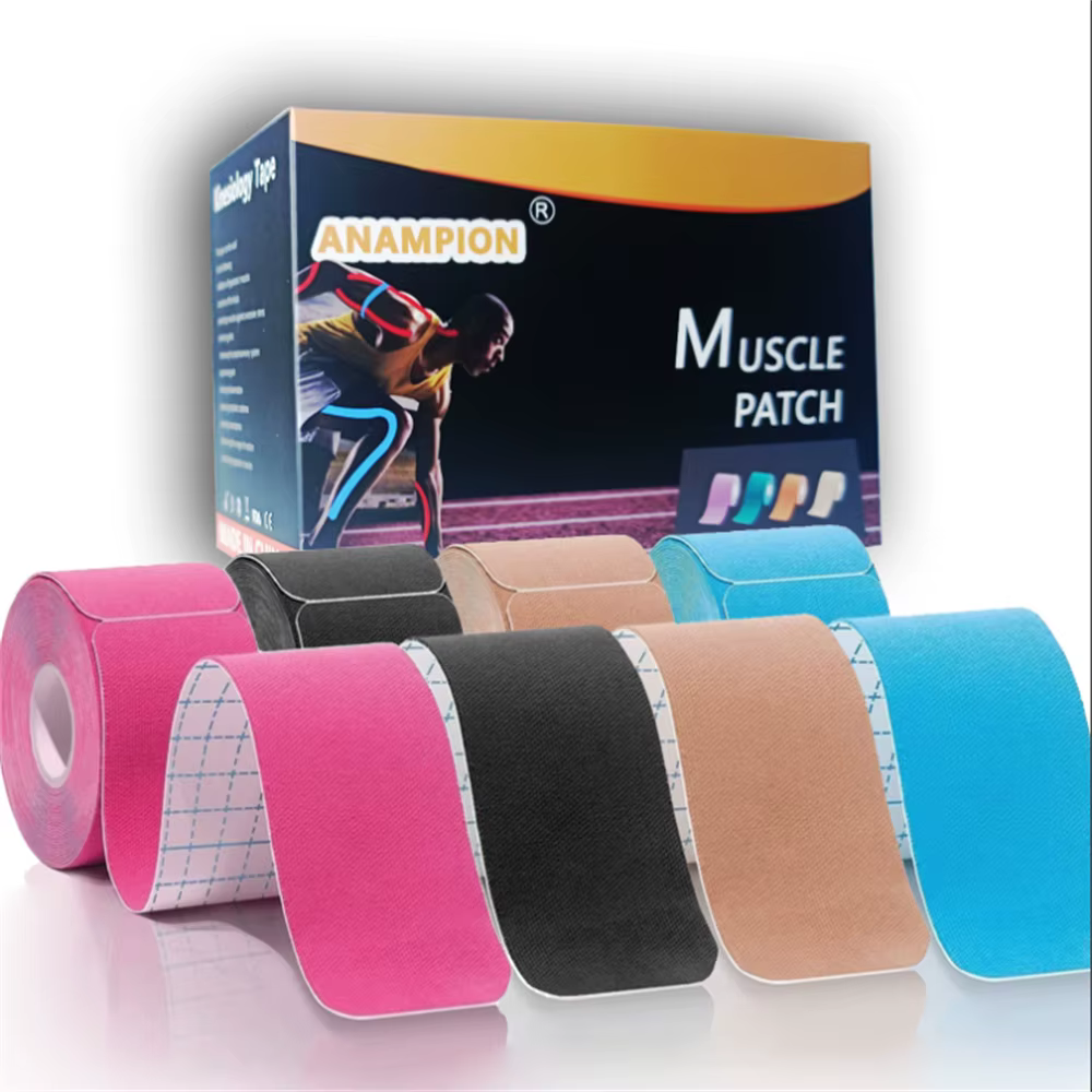 Kinesiology Tape Pro Athletic Sports (4 Rolls,80 Precut Strips) Sports Waterproof Breathable Latex Free Tape Elastic Sports Tape