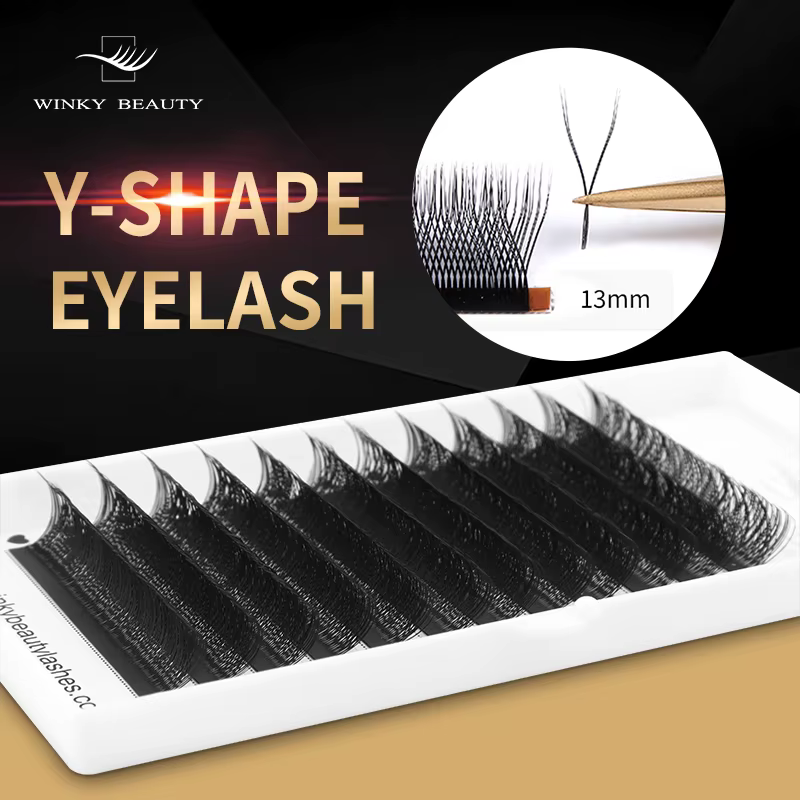 Winky Beauty  YY Shape Eyelashes Extensions Two Tip lashes C/D/DD Curl Hand-woven High Quality Wimpers Individual Eyelashes