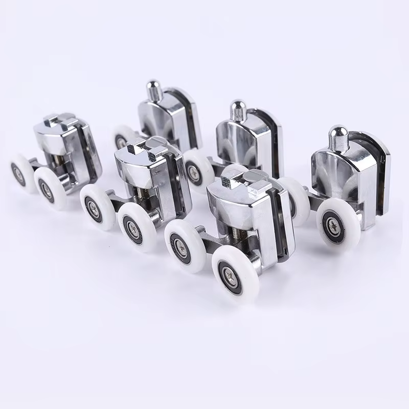23/25/27mm Zinc Alloy Double-Wheel Sliding Shower Door Roller Bearing Wheel Runners Replacement for 12-14mm glass