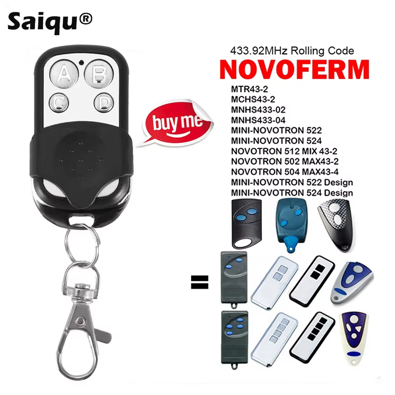Universal Gate Remote Control Garage Door Control NOVOFERM MCHS43-2 MTR43-2 MNHS433-02 MINI-NOVOTRON 522