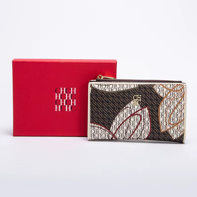 CHCH-Women's Cartoon Printing Long Wallet Fashion Simple Large Capacity Bags Retro Classic Wallet PVC Material