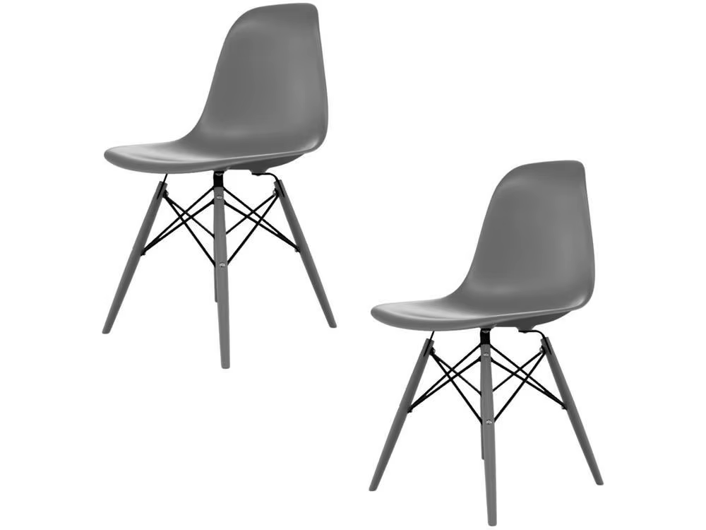Eames Design Tiffany Empiory Polypropylene Chairs Set 2 Units