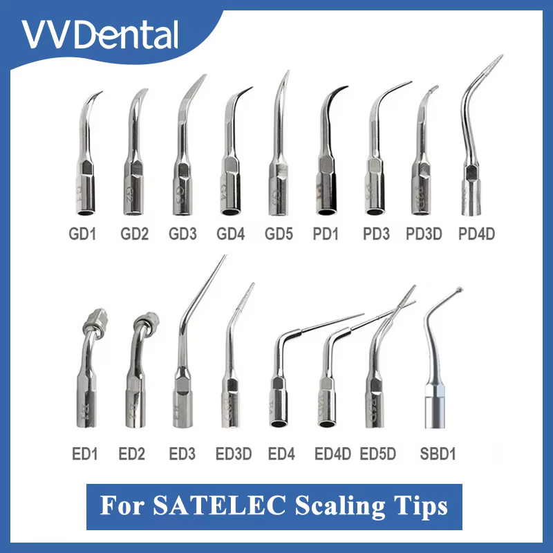 Dental Ultrasonic Scaler Tips For Satelec DTE NSK Endodontics Perio Orthodontics Scaling Tip Dental Materials GD1 PD1 ED1 SBD1