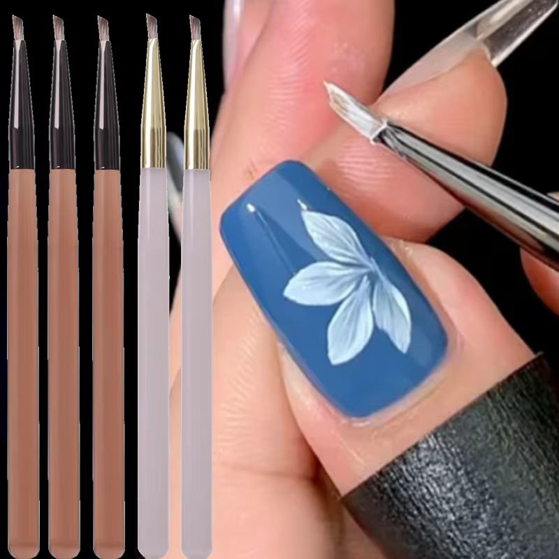 Triangular Nail Brush Nail Art Design Tip Painting Drawing Dotting Pen Stripes Grid Flower Acrylic Gel UV Polish Manicure Tools