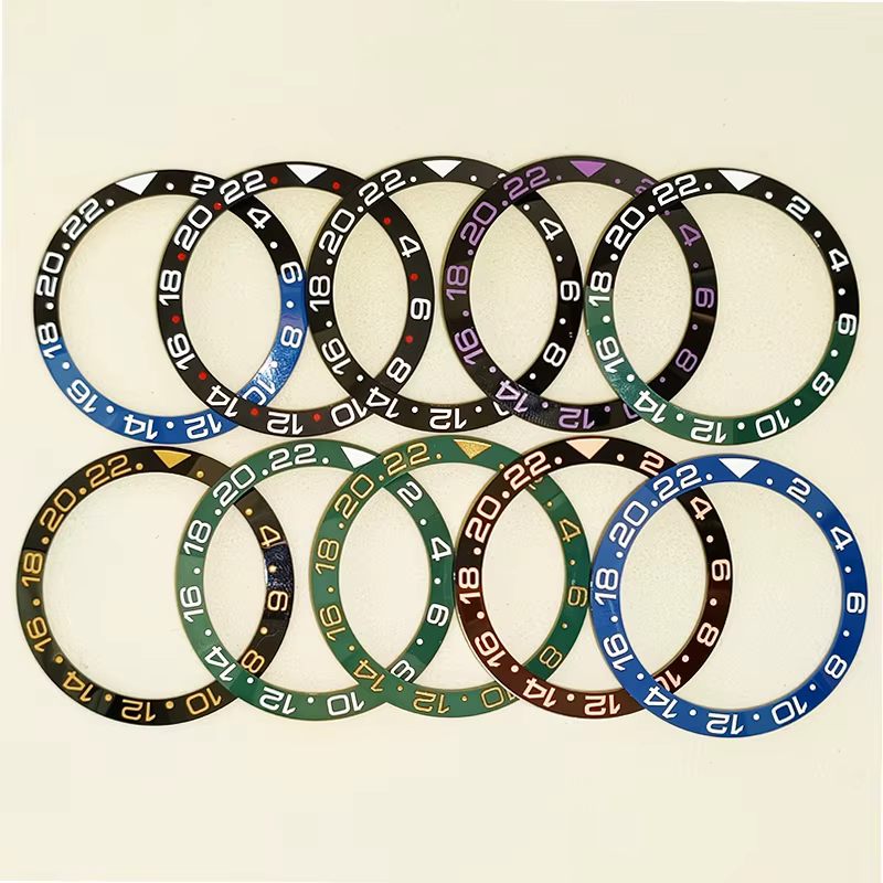 38mmx30.5mm Sloped Ceramic Bezel Insert Fits Seiko SKX007 SKX009 SRPD SUB GMT Watch Case Men Diving Case Parts