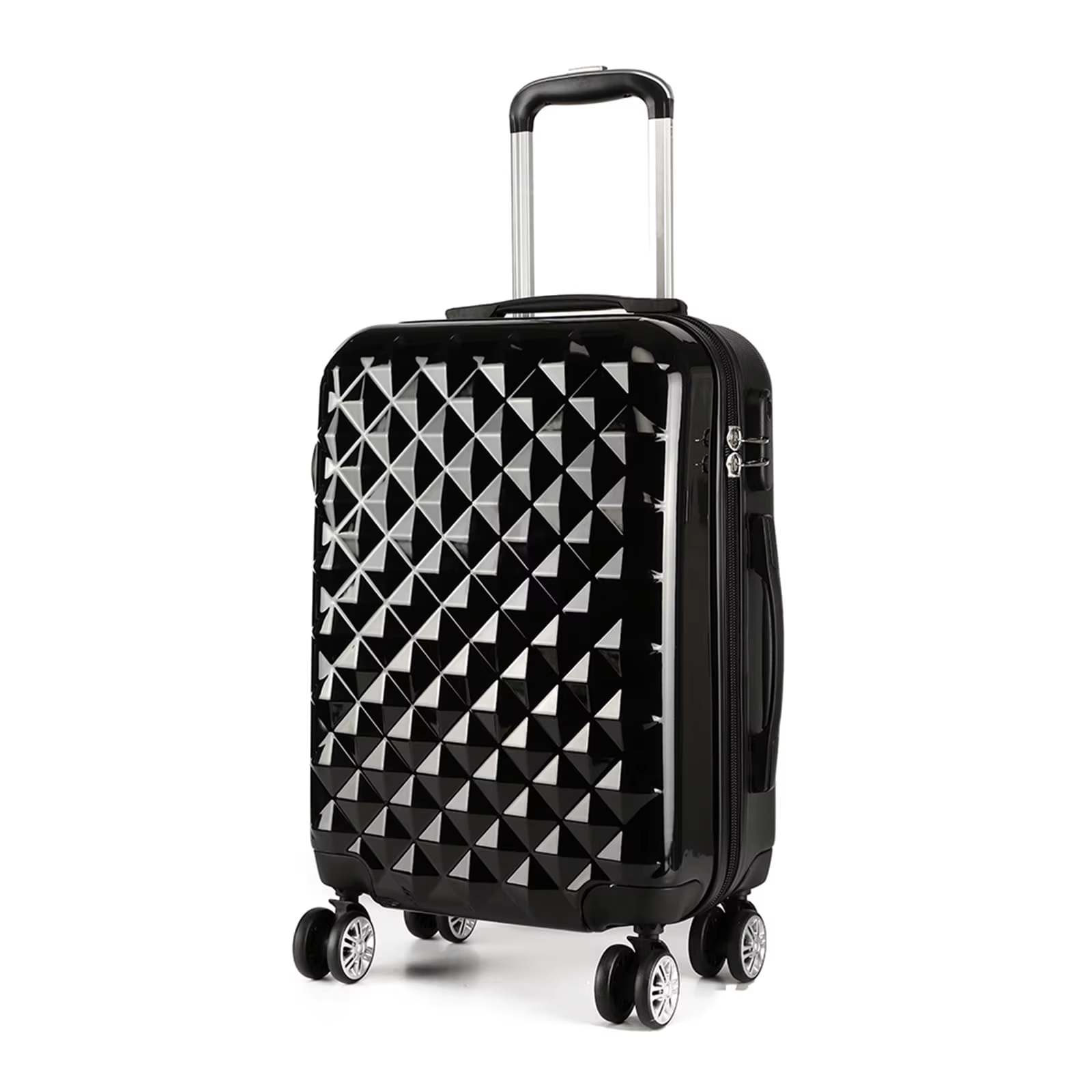 KONO hand luggage Suitcase 55cm 4 Twin wheels ABS + PC 31L Hard Shell Trolley Ideal for Travel Small and Lightweight