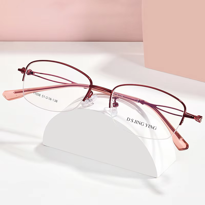 Hot Selling Men's Anti Blue Light Glasses Fashionable Casual Optical Glasses Women's Multi-Color Metal Round Frame Flat Mirrors