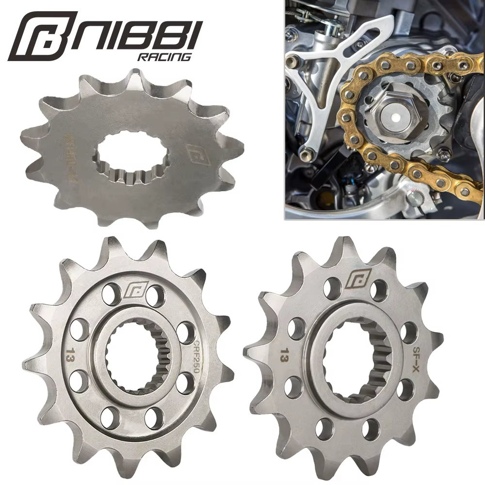 NIBBI Motorcycle 520 Chain Sprocket 13T Teeth Front Sprocket For KTM Honda CRF250 Yamaha Pit Dirt Bikes Off-road Motorbike Parts