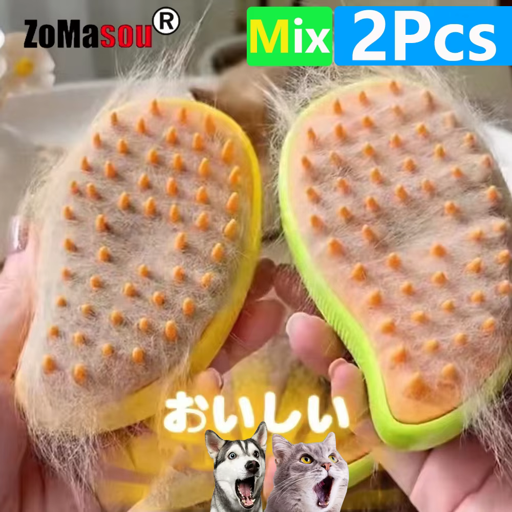 1/2Pcs Cat Steam Brush Steamy Dog Brush Electric Spray Cat Hair Brushes  3 in 1 for Massage Pet Grooming Comb Hair Removal Combs