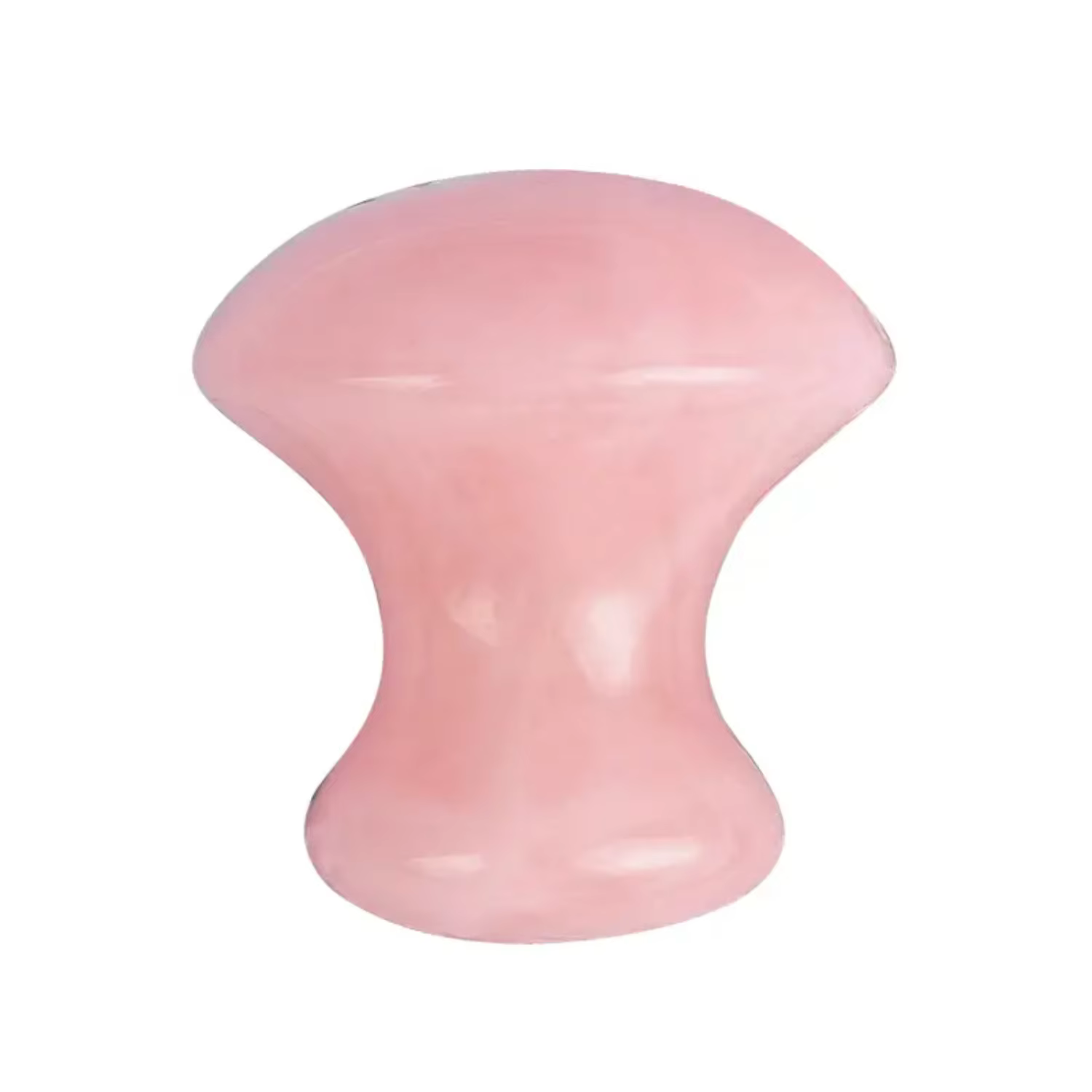 1pc 100% Natural Rose Quartz Mushroom Eye Massager Gua Sha Stone for Facial Rejuvenation