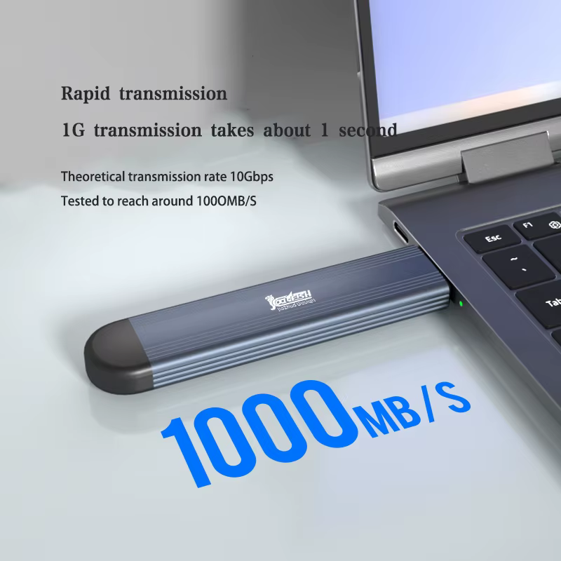 CoolFish 10Gbps M2 SSD Case M.2 NVMe NGFF SATA SSD Enclosure Adapter USB 3.2 Gen2 USB C  4T External Enclosure Supports M2