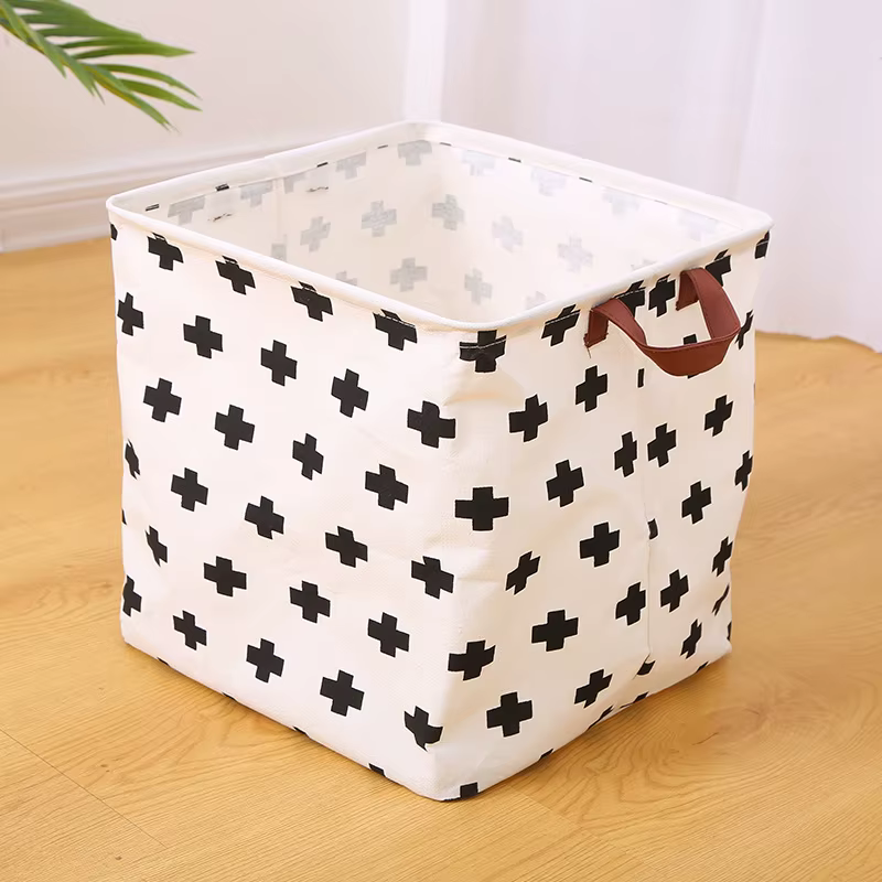 Storage open basket square folding storage box handle Noobimb fabric basket Cuty modern character basket