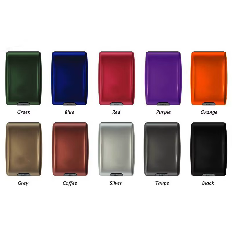 RFID Aluminum Alloy Wallet Multifunctional Card Holder Stainless Steel Wallet Clip Anti-theft Bank  Coin Bag Purse 10.5*7*3cm
