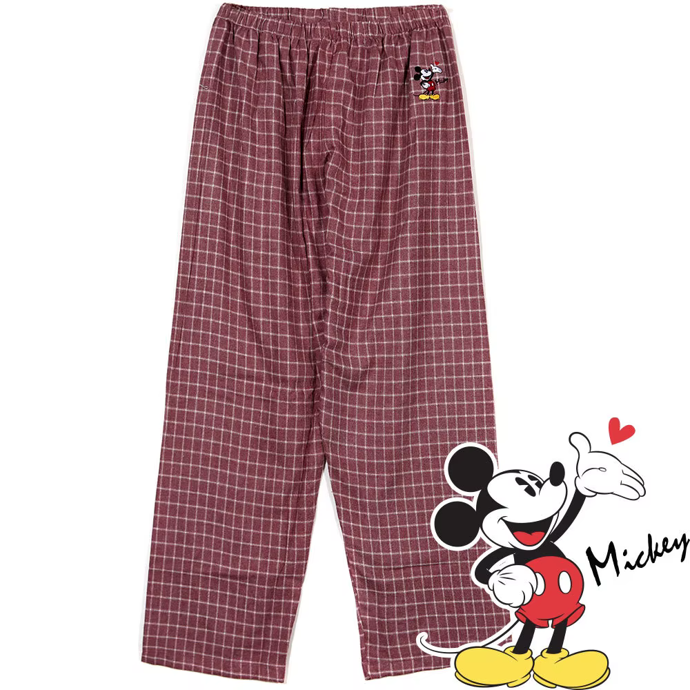 Mickey Mouse pajamas Disney pajama pajamas pants 9 parts long pants check pants