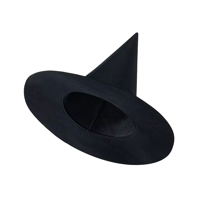 Black Halloween Witch Hat Classic Adult Witch Wizard Hat for Holiday Party Costume Vintage Solid Color Supplies