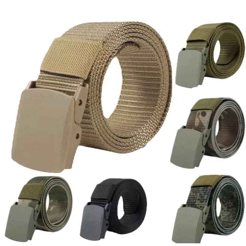 High Quality Automatic Buckle Nylon Male Army Tactical Mens Belt Military Waist Canvas Belts Outdoor Tactical Sports Belt Strap