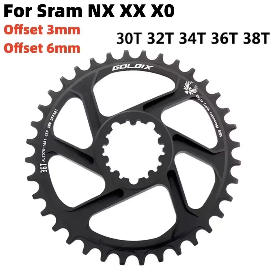 Mountain Bike direct mount chainring Offset 3°/ 6° Wide Narrow Chainwheel 30T 32T 34T 36T 38T Crown For Sram NX XX XO  11 Eagle