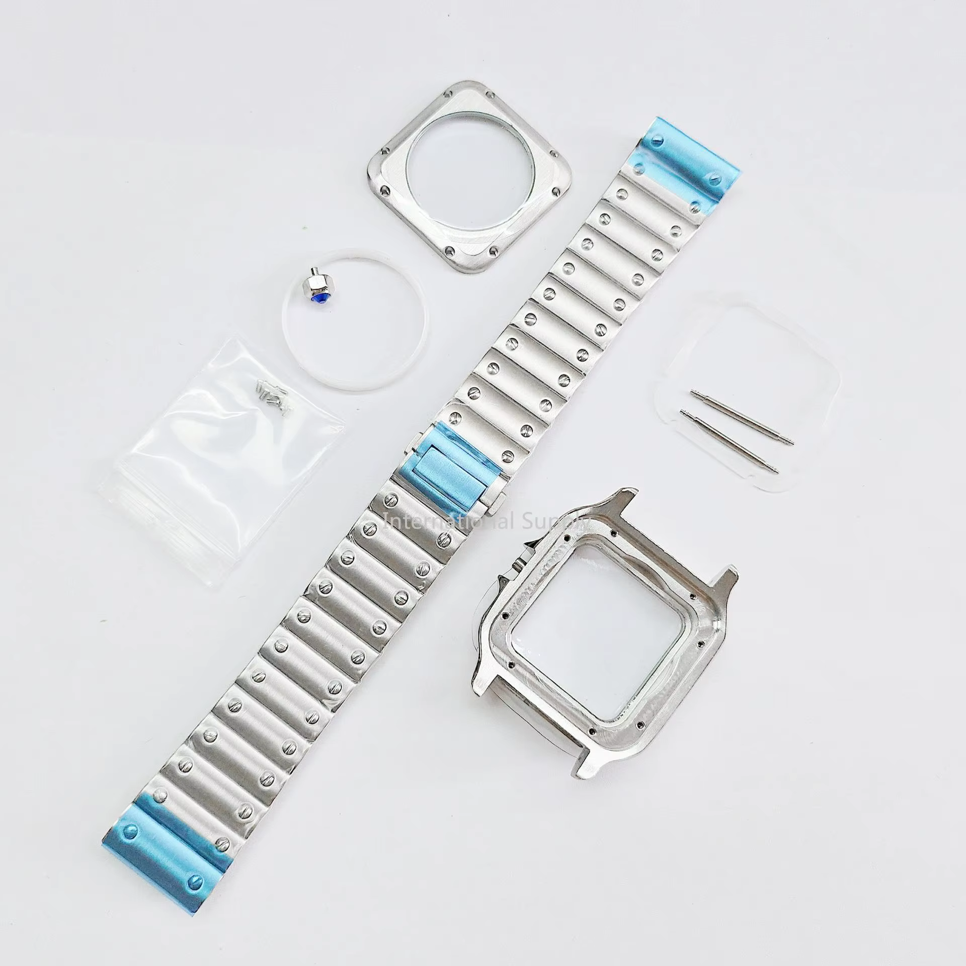 Men's Watch Assembly Kit 38mm Stainless Steel Waterproof Case Sterile Dial Suitable for NH35 and NH36 Movement