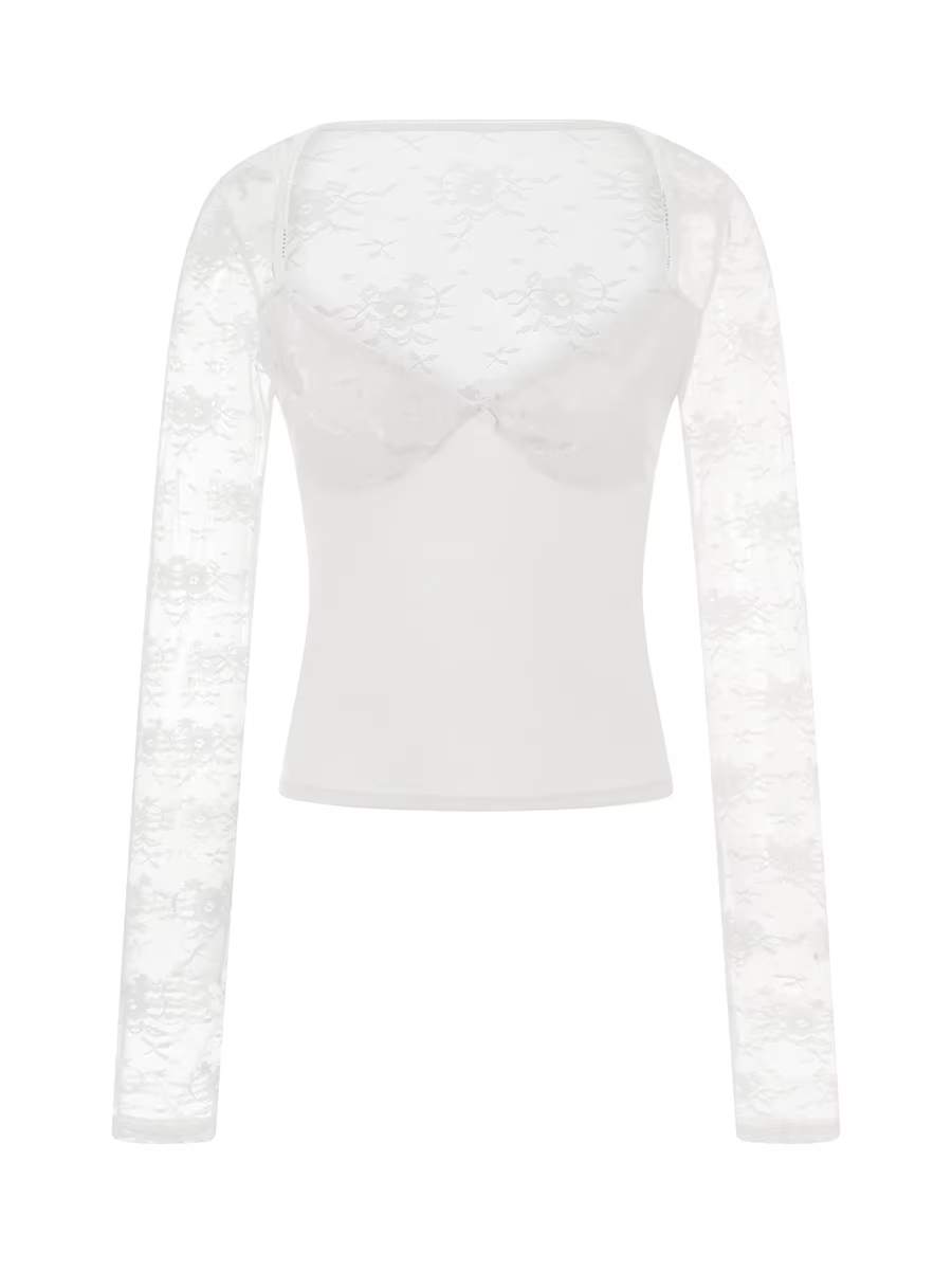 Women s Sexy Sheer Mesh Long Sleeve Lace Tops  Fit V Neck Floral Blouses Elegant T-Shirts for Night Out