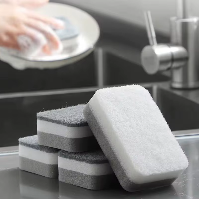 5/10/20pcs Double-sided Cleaning Sponges Pan Pot Cleaning and Maintenance Washing Sponges Household Scouring Pad Kit Tools Brush