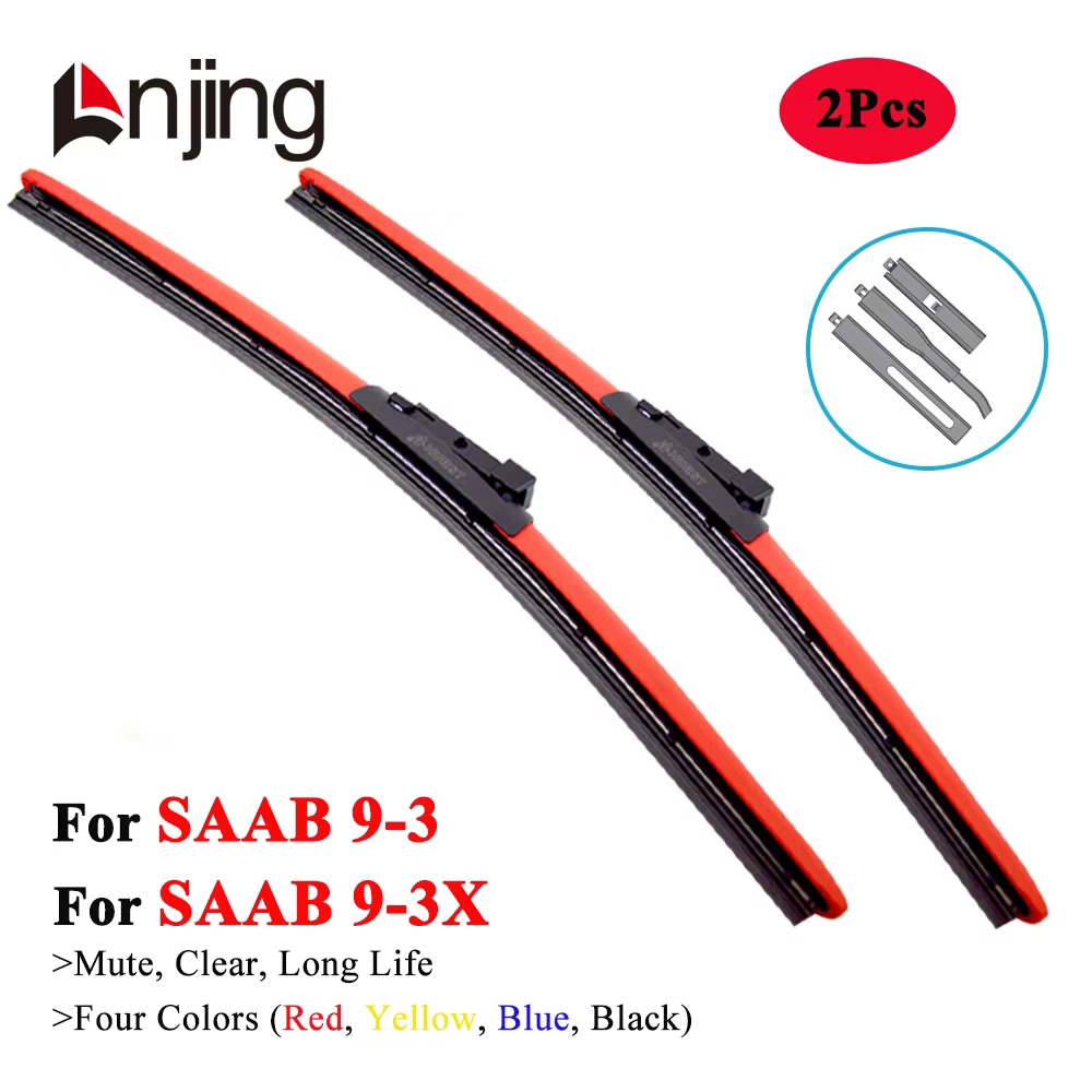 LNJING Colorful Wiper Blades For SAAB 9-3X 9-3 YS3 E50 1998 2000 2003 2005 2008 2009 2011 2013 2014 2015 Car Exterior Accessory