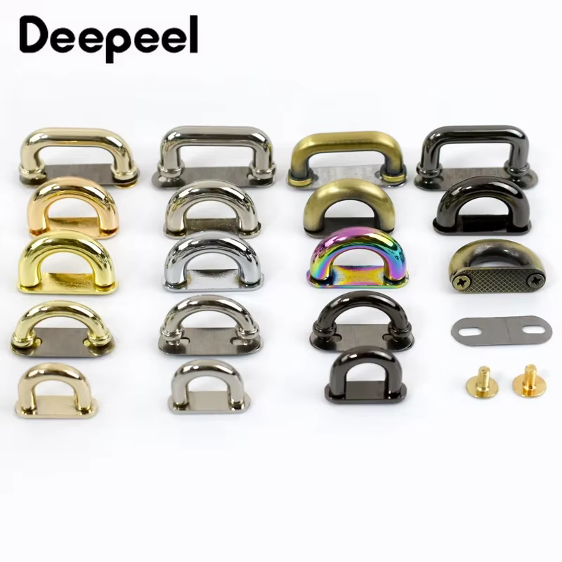 5/10/20Pcs Deepeel Metal Arch Bridge Bag Side Clip Buckle D Ring Screw Hook Handbag Strap Handle Connect Clasp Bags Accessories