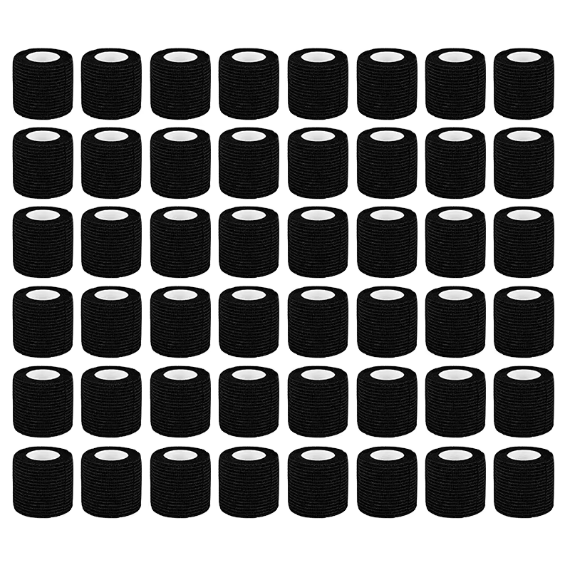 5/10/15/20 Black Tattoo Grip Bandage Cover Wraps Tapes Nonwoven Waterproof Self Adhesive Finger Protection Tattoo Accessories