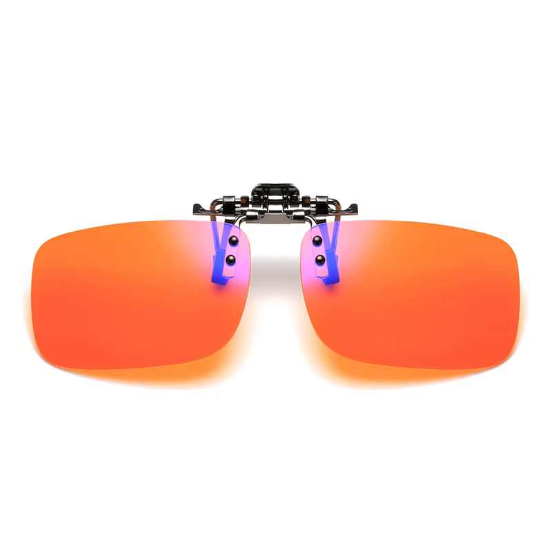 IENJOY Anti 99% Blue Light Ray Clip Glasses for Men Clip On Glass Rimless Computer Eyewear Mirror Blue Ray Gaming Eyeglass UV400