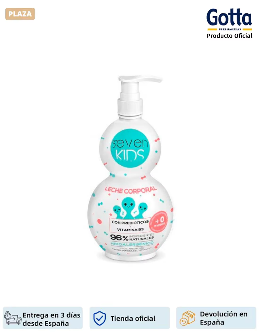 SEVEN KIDS-body milk with prebiotics and vitamin B3 - 400 ML-beauty and health, bath and shower, bath-body milk for children and babies.