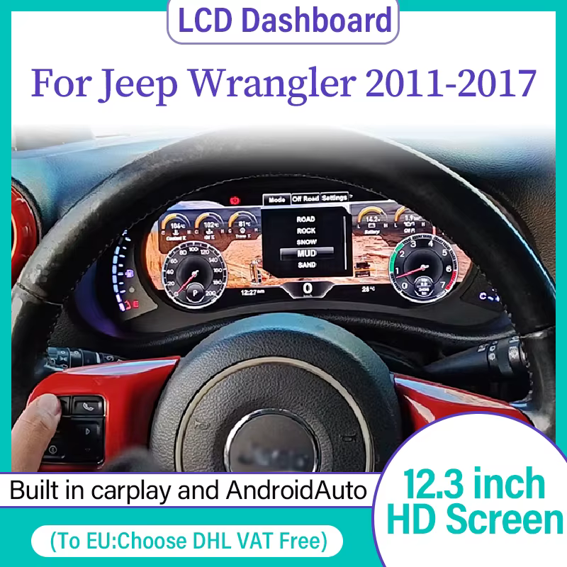 Digital Dashboard Panel LCD Display Speedometer Vehicle speed display table For Jeep Wrangler 3 JK 2010-2017