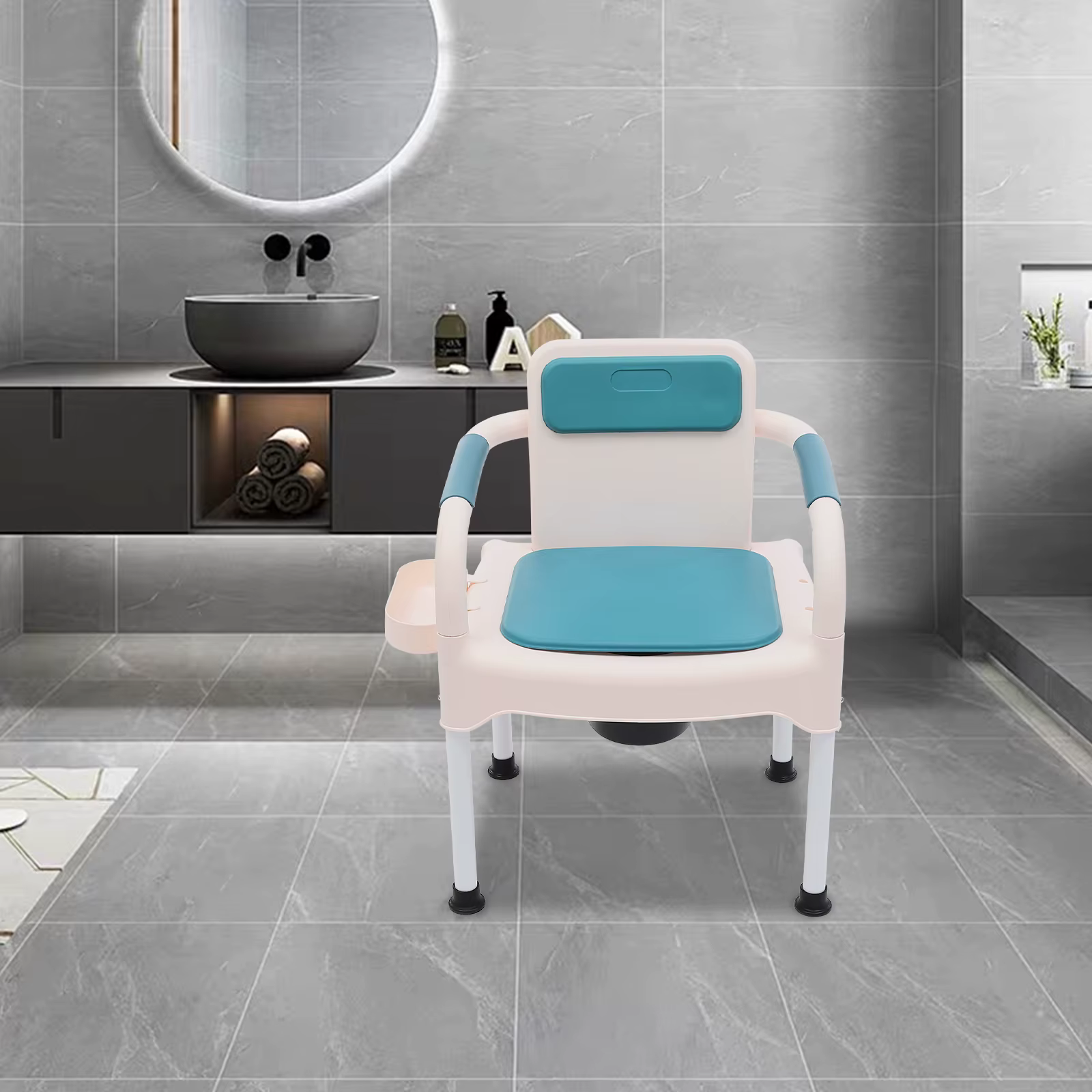 Bedside Commodes Chair Toilet Chair Commode Toilet with Armrests for Home Use