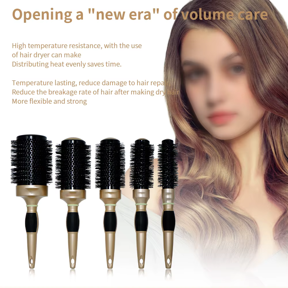 Salon Professional 5 Sizes Curling Styling Comb Anti Static Hair Combs High Temperature Resistant Aluminum Tube Ceramic Comb
