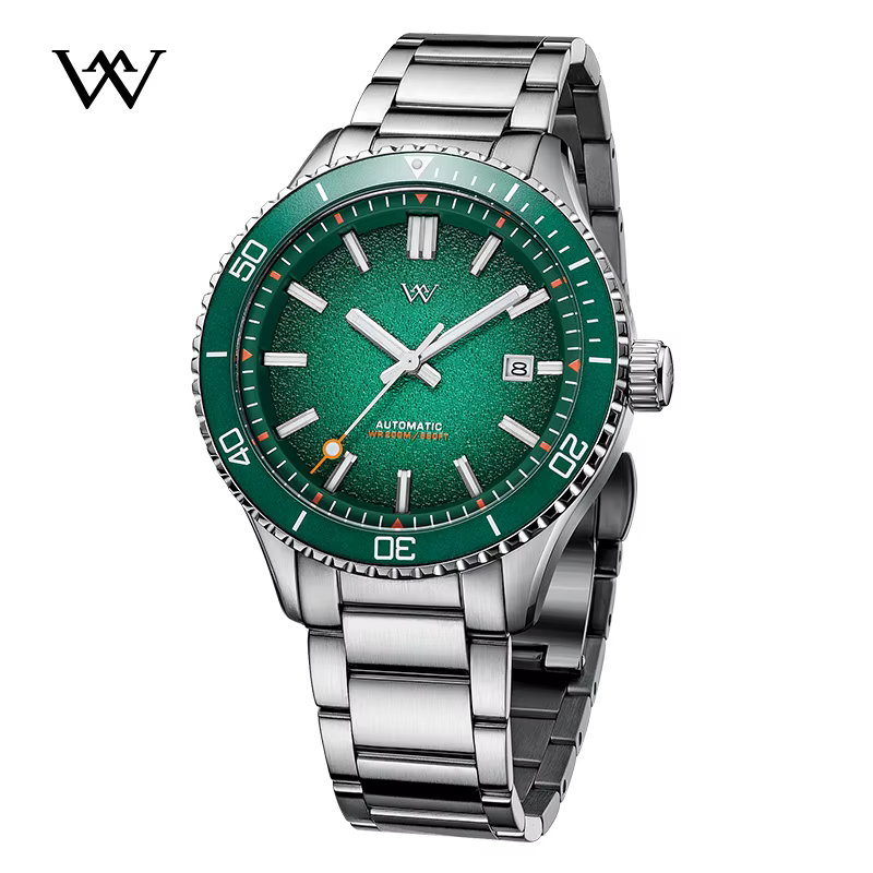 WM Watch Welly Merck Automatic Mechanical Dive Watch Man MIYOTA 8215 Waterproof Stainless Steel Sapphire Diving Watches WM046