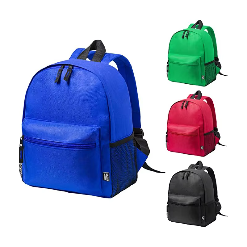 EURASIA store-children's backpack, 25x30x12cm, school backpack with double zipper closure, front pocket, RPET