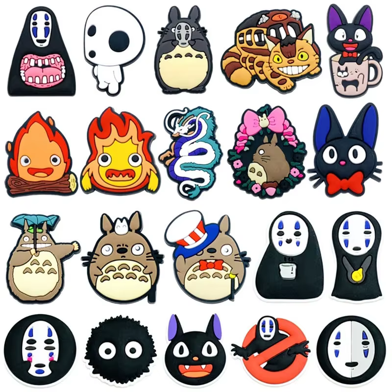 MINISO Cartoon Series Cute Anime Funny Shoe Charms Fashion Sandals Pin DIY Accessories Decorate Girls Halloween Party Gifts