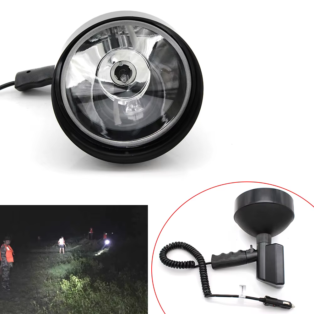 7" Hunting Spot Lights Xenon Blitz HID Super Bright 8000LM Handheld Hunting Spotlight for Travel Outdoor Car Truck (100W)