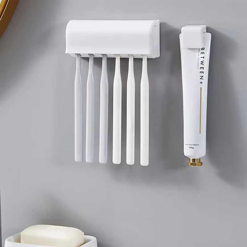 Toothbrush Stand Shaving Rack Holders, Electric Toothbrush Wall Hanger Toothpaste Holder, Space-saving Bathroom Accessories