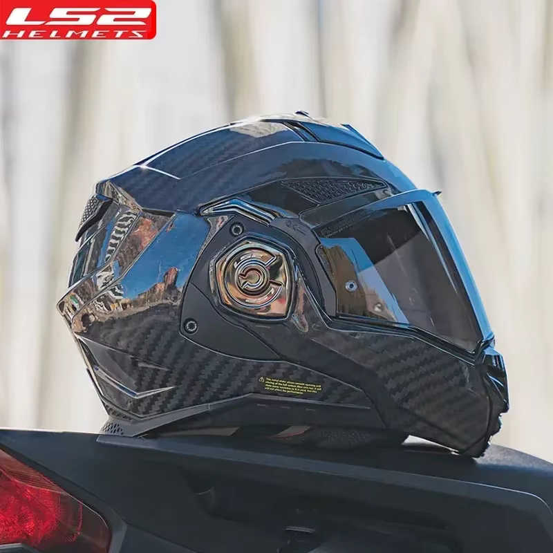LS2 FF901 Original Motorcycle Helmet Advant X Carbon Fiber Capacete LS2 Dual Lens Modular Flip Up Helmet Cascos Para Moto Helmet