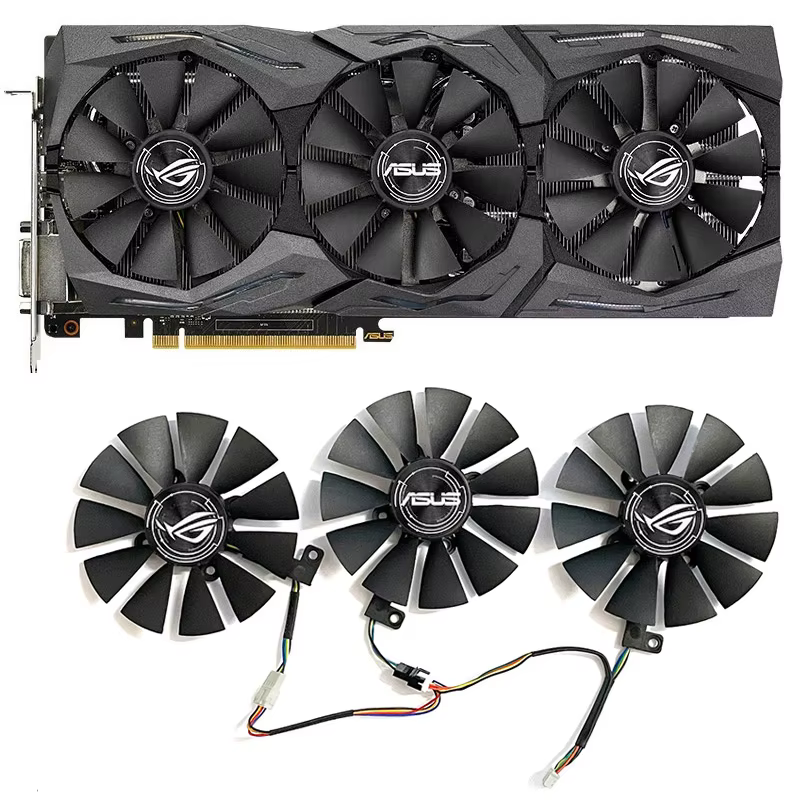 87mm 6pin T129215SU GTX1060 1070 1080 GPU Cooler For ASUS Strix GTX 1060 OC 1080 1070 1080Ti RX 480 Graphics Card Fan Cooler