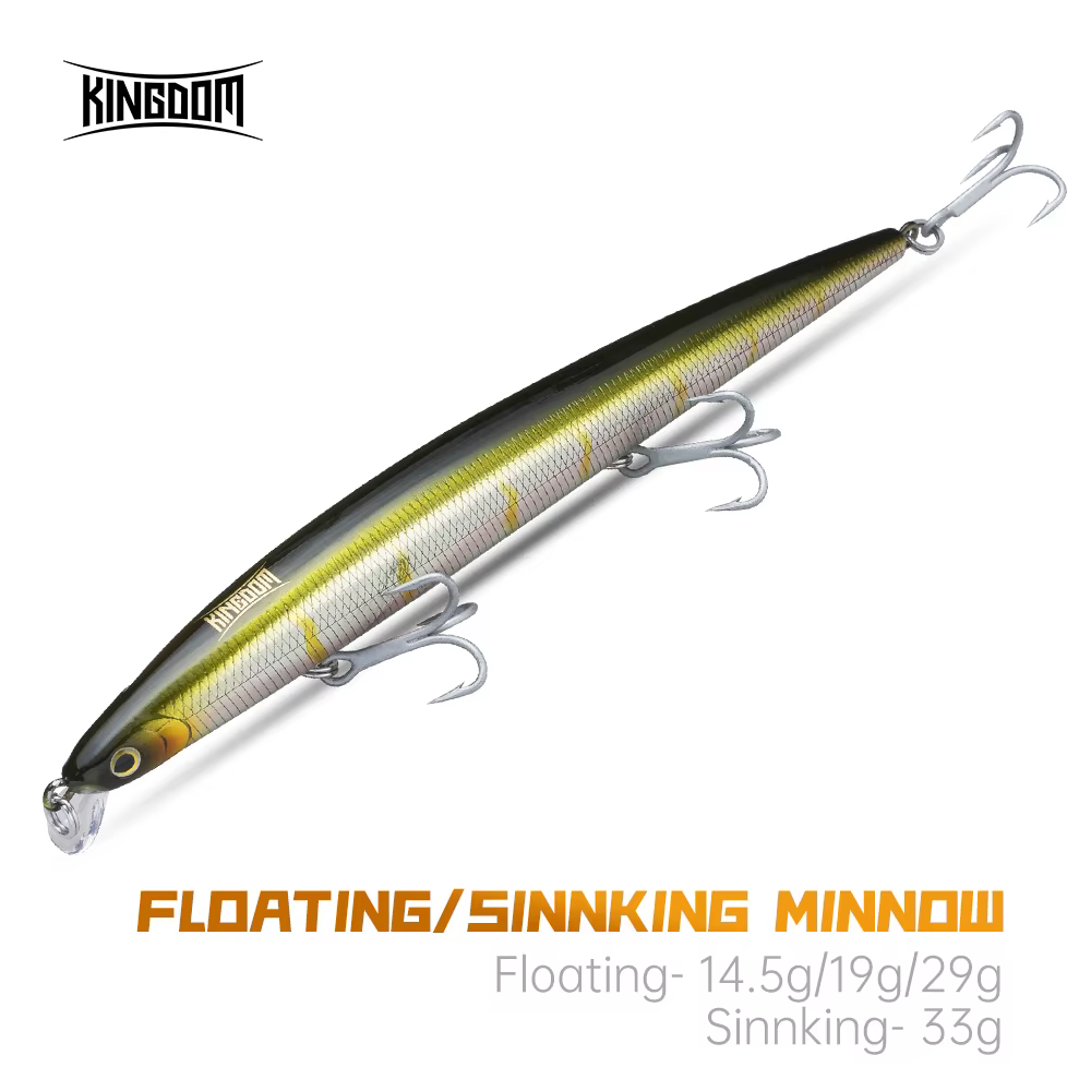 Kingdom Floating Fishing Lures 19g 14.5g 29g 33g Good Quality Artificial Minnow Hard Baits Wobblers Carp Fishing Equipment