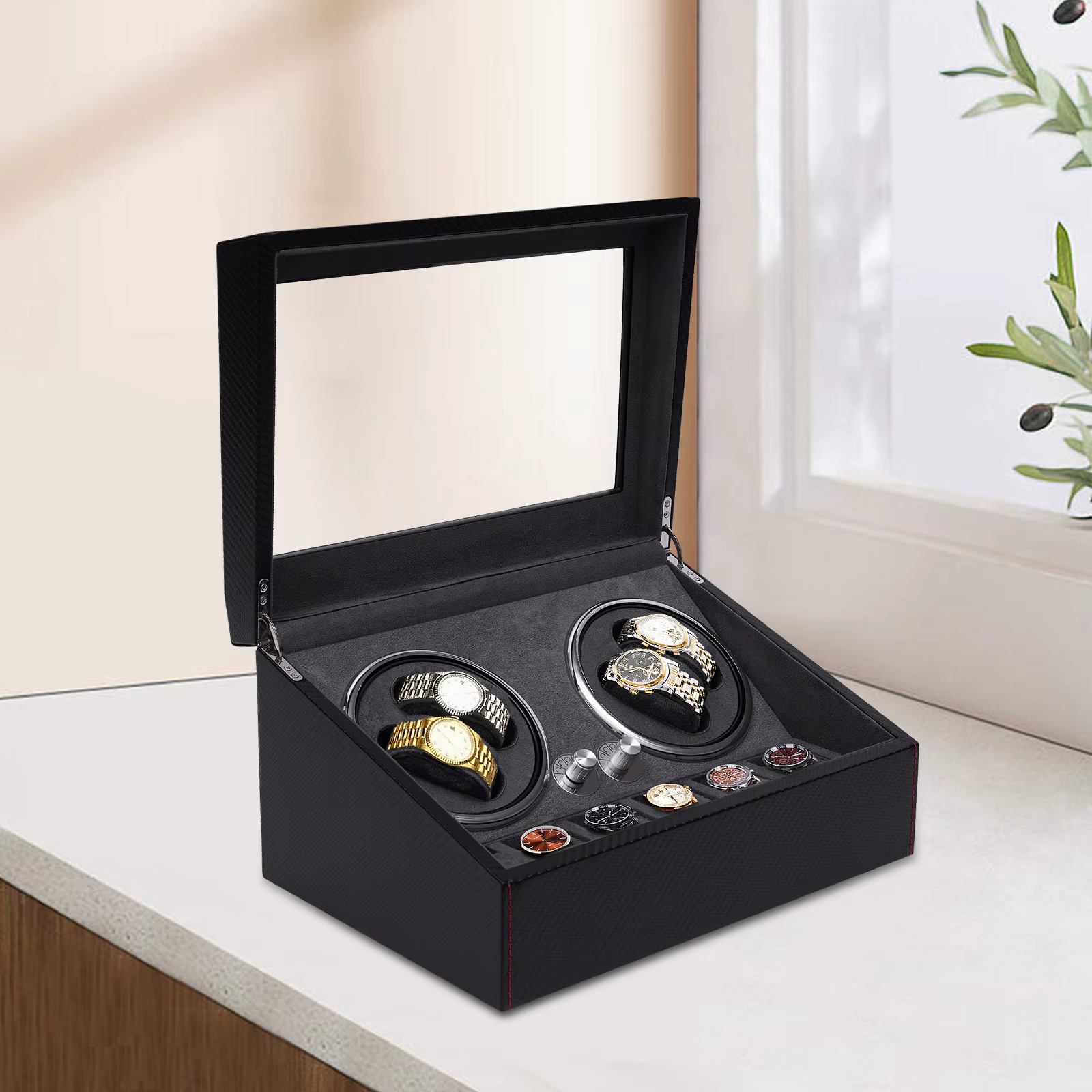 Watch Winder High Quality Automatic Watch Shaker, Silent Motor Case, Mechanical Case, Watch, Storage, Watch Jewelry Display