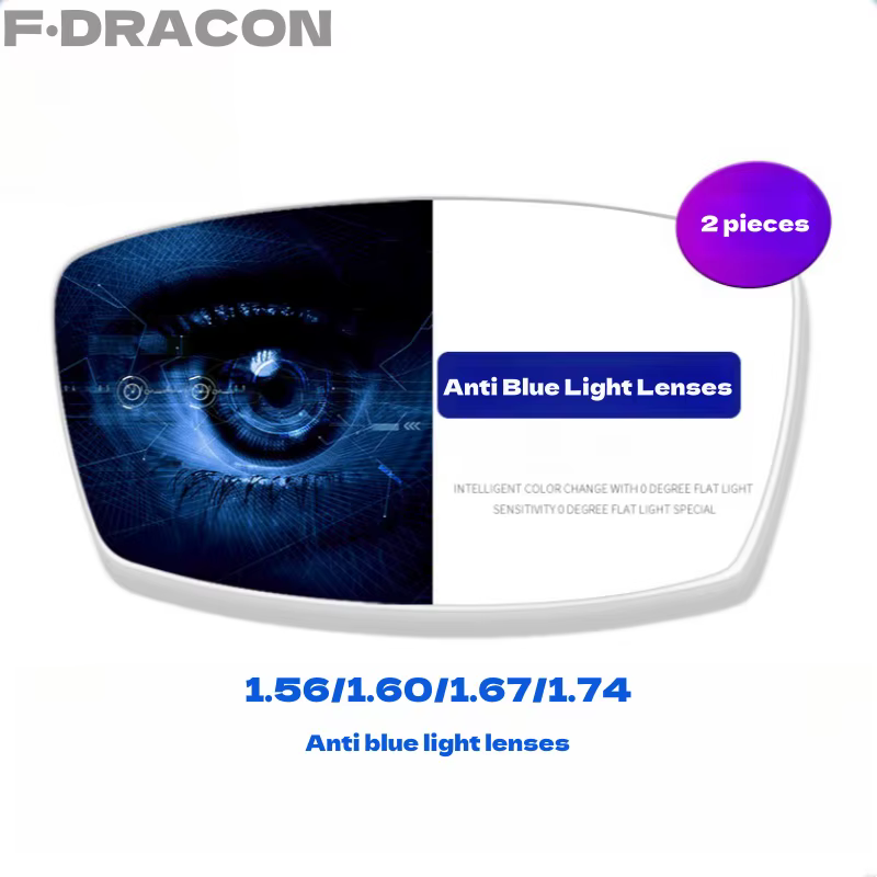 Anti Blue Light Lenses 1.56/1.61/1.67/1.74 Optical Prescription Custom For Myopia Hyperopia Astigmatism Bue Light Blocking Lens