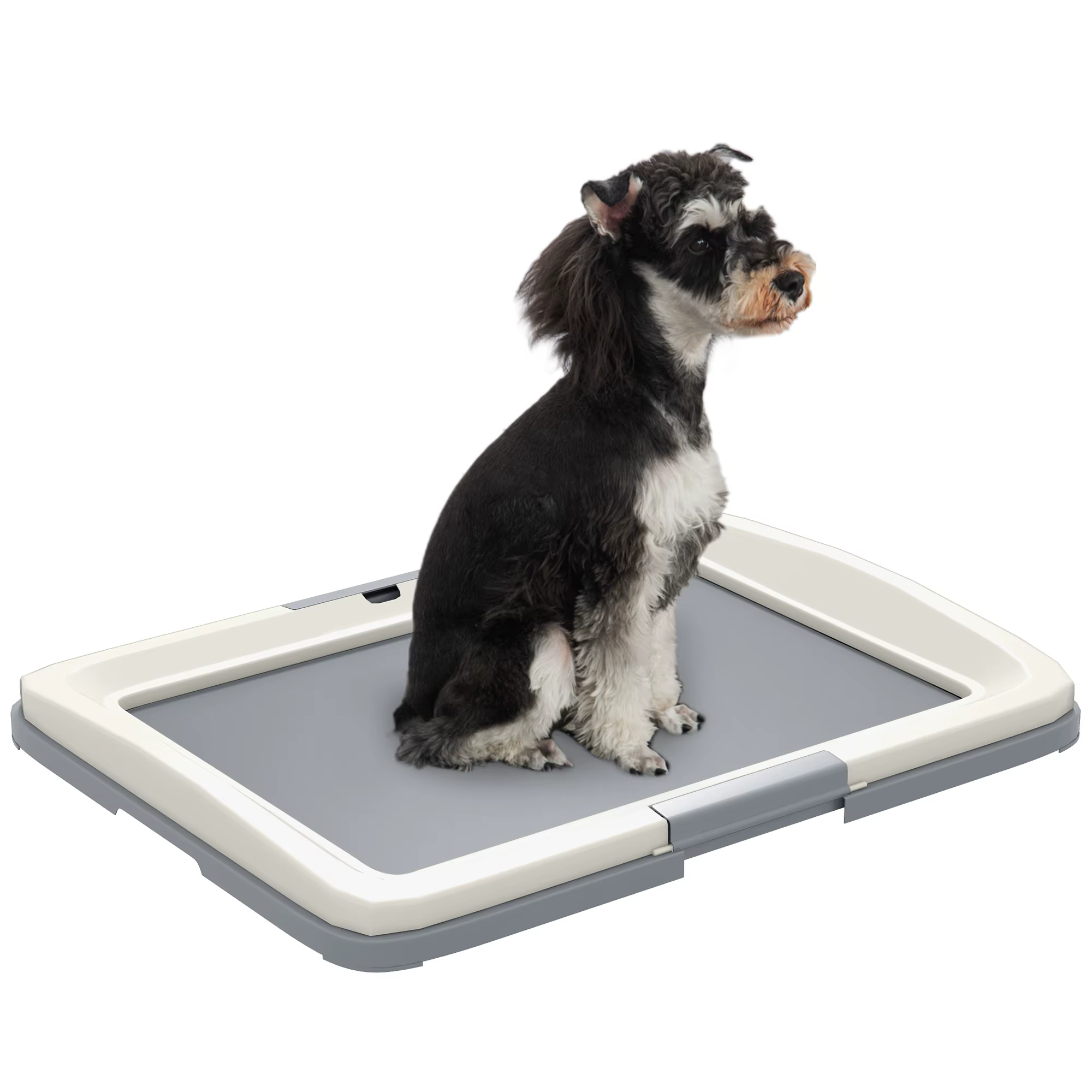 PawHut toilet for dogs with outside and inside tray 63x48,5x6cm Gray