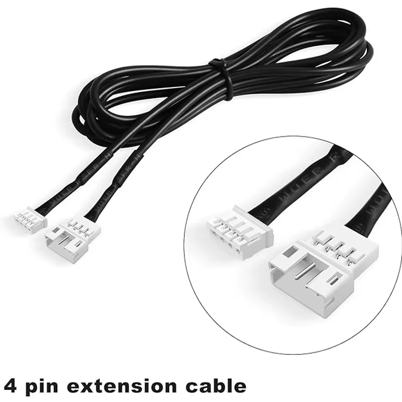 2 in 1 Acrylic Interior Car LED Strip Light Extension Wire 78.7inch for Dreamcolor&RGB Main Controller Connects Extended Line