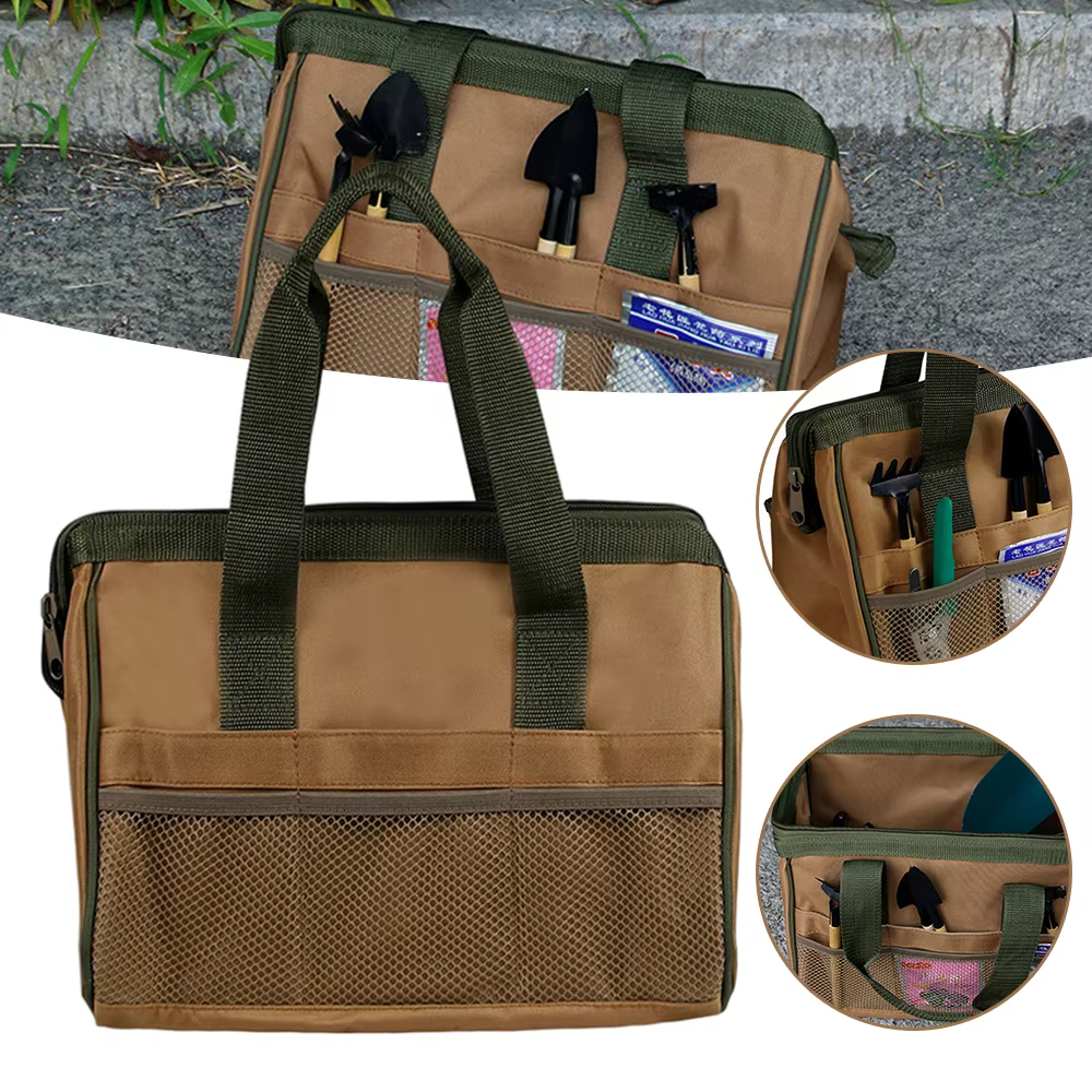 2022 New Tool Bag Zippered Wide Opening Exterior Pockets For Tool Storage Oxford Waterproof Storage Toolkit