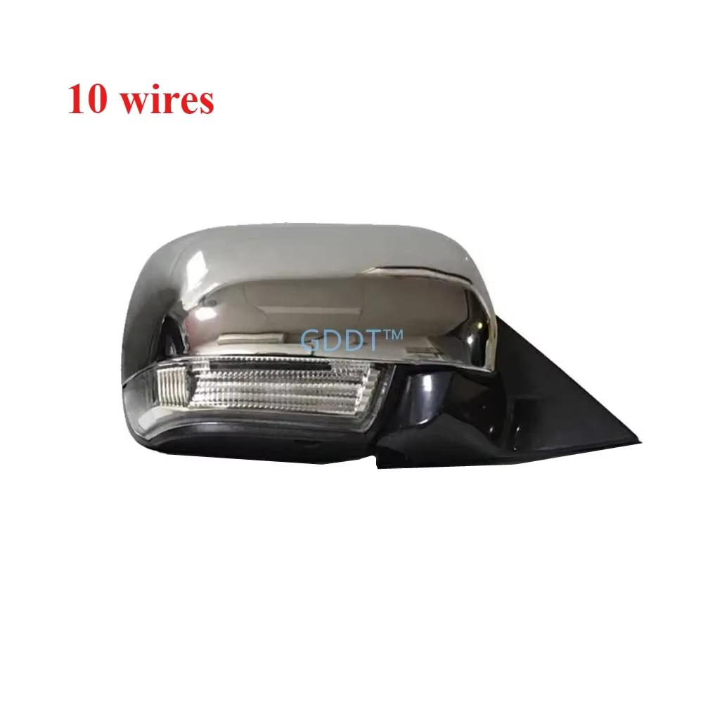 1 Pcs LHD 10 Wires Parking Glass for Pajero V90 7632A917 Side Mirror for Shogun Montero V80 Rear View Turning Signal Lamp Chrome