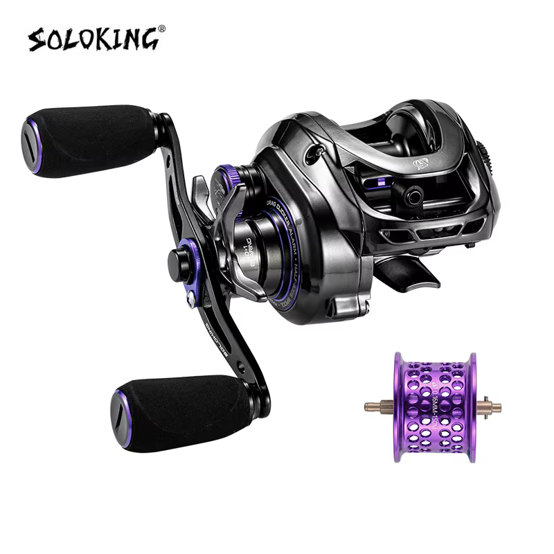 Soloking GKA200 Pro Baitcasting Reel Fishing Reels 9KG Drag Power 6+1 BB Drag Clicker Sound Baitcaster Reel 베이트 릴
