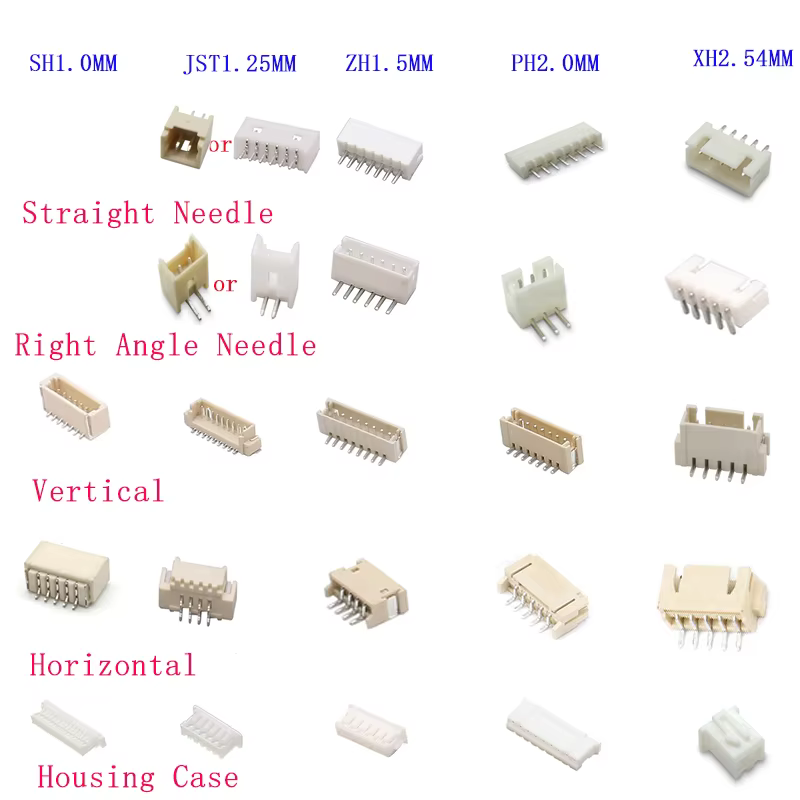 10PCS JST Plug 2.54/2.0/1.0/1.5/1.25mm Pitch Socket Micro PCB Connector 10/9/8/7/6/5/4/3/2P Board to Wire Housing Connectors
