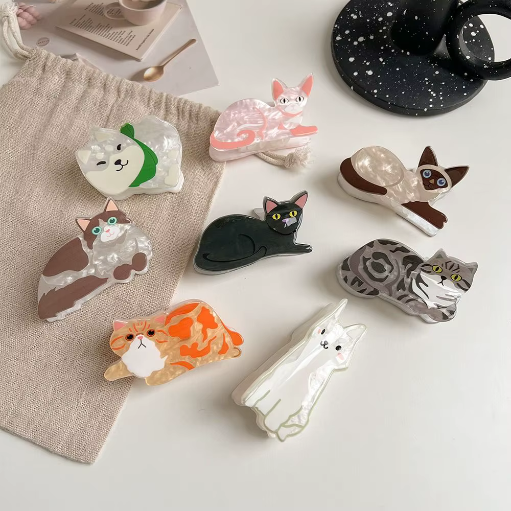 Kitten Animal Dog Hair Claw Personalized Cartoon Animal Shark Clip Cat Hair Grab Clip Women Headwear Female
